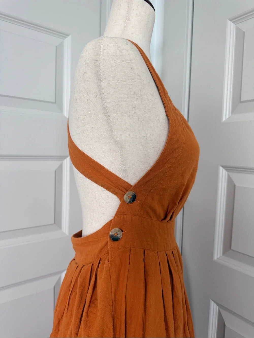 Free People Rust Orange Midi Dress